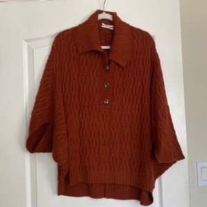 Poncho style sweater